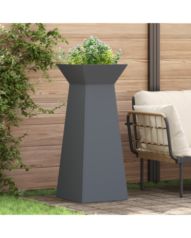 Support de Plante Anthracite Plastique 40 x 40 x 101 cm | Mobilier & Déco