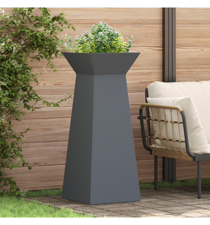 Support de Plante Anthracite Plastique 40 x 40 x 101 cm | Mobilier & Déco