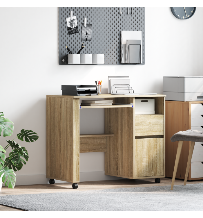Bureau en chêne Sonoma Chêne Sonoma Bois d'ingénierie Moyen | Mobilier & Déco