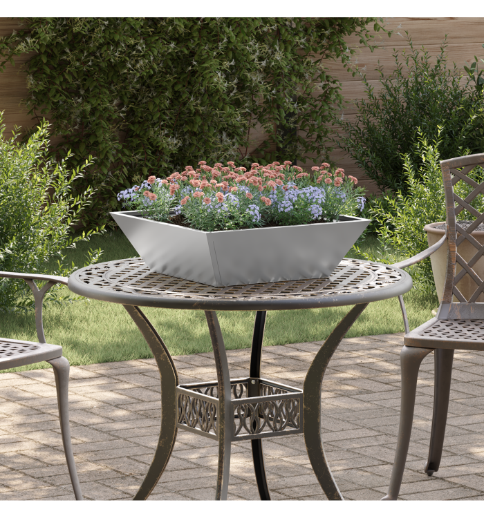Pot en Acier Acier galvanisé 50 x 50 x 15 cm Durable Pot en Acier | Mobilier & Déco
