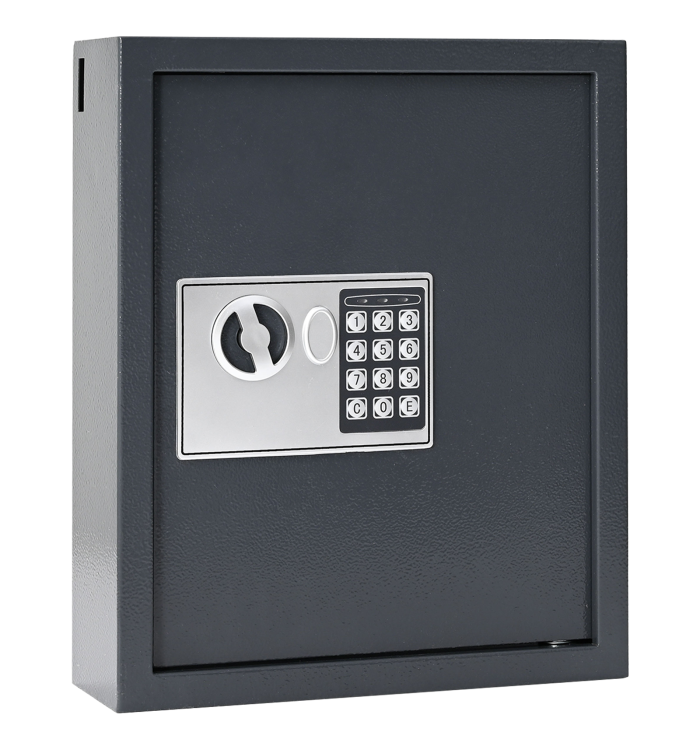 Coffre-fort à serrure à clavier Gris gunmetal Acier, Chrome Moyen | Mobilier & Déco