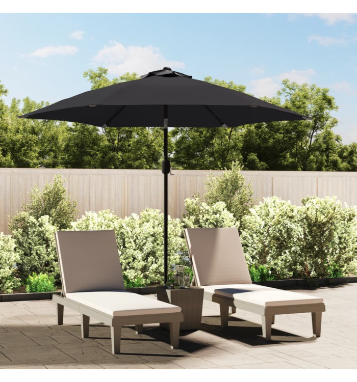 Tissu de remplacement pour parasol d'extérieur Noir 300 cm | Mobilier & Déco