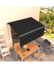 Auvent manuel rétractable avec store 3x2,5 m Anthracite | Mobilier & Déco