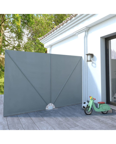 Auvent latéral pliable de terrasse Gris 300 x 200 cm | Mobilier & Déco