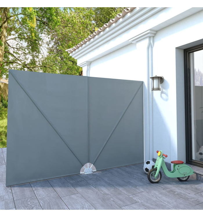 Auvent latéral pliable de terrasse Gris 300 x 200 cm | Mobilier & Déco