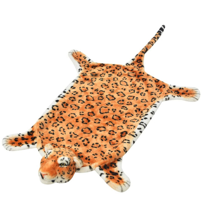 Tapis en peluche en forme de léopard 139 cm Marron | Mobilier & Déco