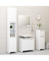 Ensemble de meubles de salle de bain 4pcs Blanc Bois ingénierie | Mobilier & Déco