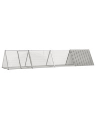 Cage pour lapin Gris 403,5x80,5x71 cm Acier galvanisé | Mobilier & Déco