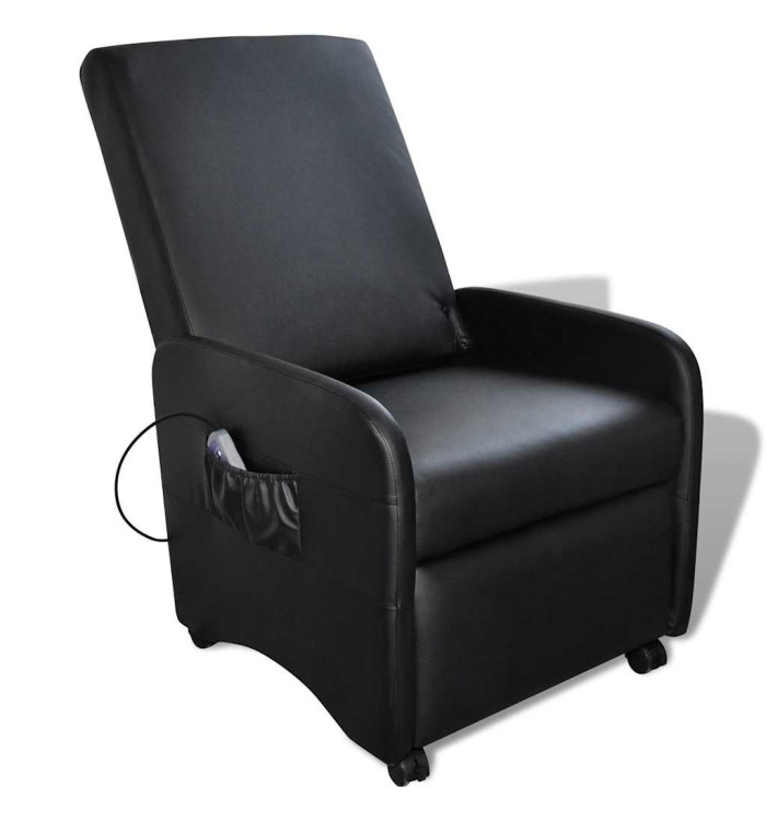 Fauteuil de massage Noir Similicuir | Mobilier & Déco
