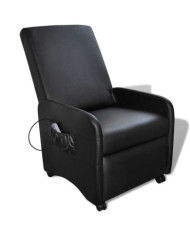 Fauteuil de massage Noir Similicuir | Mobilier & Déco