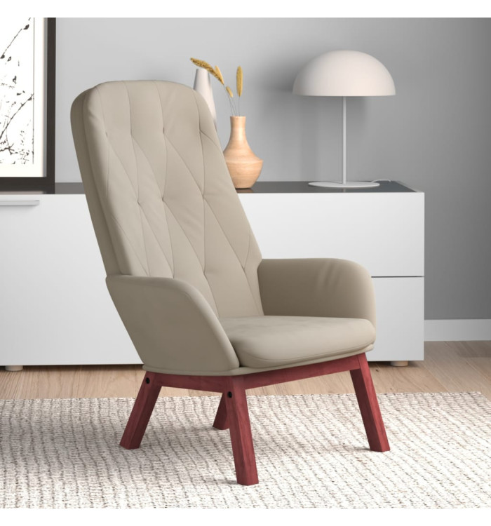 Chaise de relaxation Gris clair Velours | Mobilier & Déco