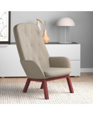 Chaise de relaxation Gris clair Velours | Mobilier & Déco