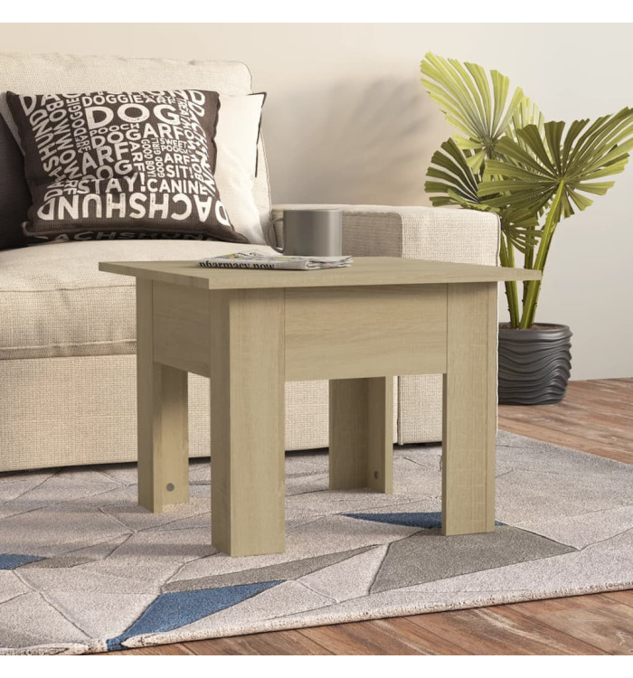 Table basse chêne sonoma 55x55x42 cm bois d'ingénierie | Mobilier & Déco