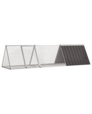 Clapier Anthracite 302,5x80,5x71 cm Acier galvanisé | Mobilier & Déco