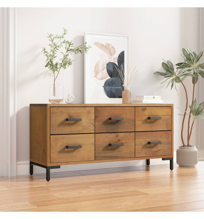 Armoire de rangement Marron 110x30x45 cm Bois de pin massif | Mobilier & Déco