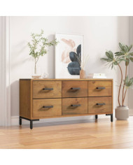 Armoire de rangement Marron 110x30x45 cm Bois de pin massif | Mobilier & Déco