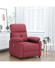 Fauteuil de massage Rouge bordeaux Tissu | Mobilier & Déco
