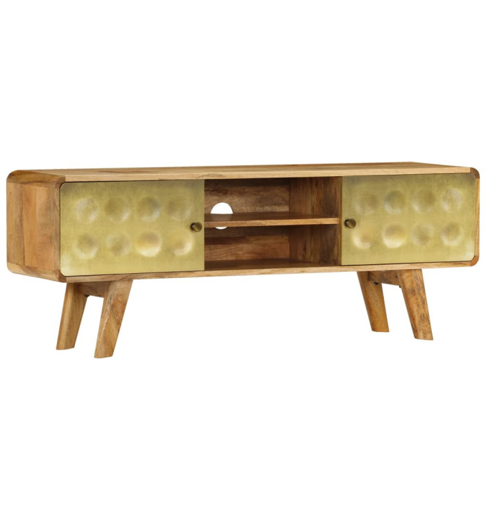 Meuble TV Bois de manguier massif 120x30x45 cm | Mobilier & Déco