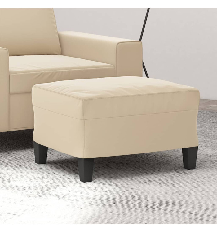 Repose-pied Crème 60x50x41 cm Tissu microfibre | Mobilier & Déco