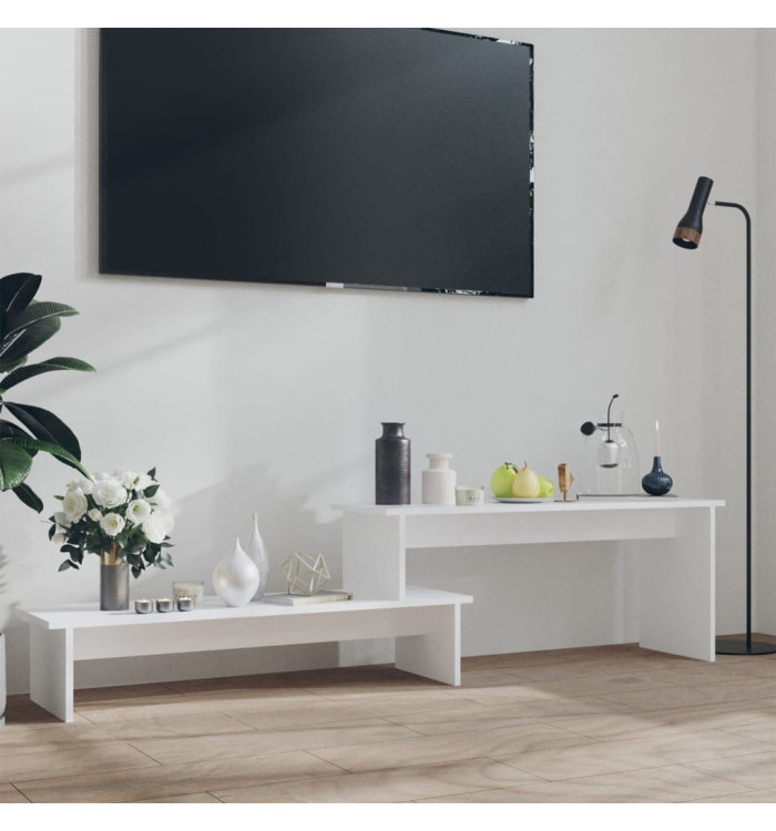 Meuble TV Blanc 180x30x43 cm Aggloméré | Mobilier & Déco