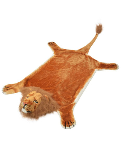 Tapis en peluche en forme de lion 205 cm Marron | Mobilier & Déco