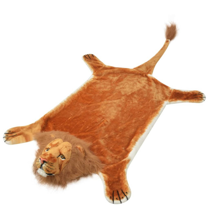 Tapis en peluche en forme de lion 205 cm Marron | Mobilier & Déco