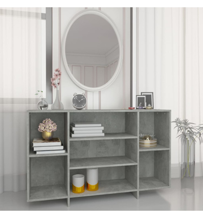 Buffet gris béton 120x30x75 cm bois d'ingénierie | Mobilier & Déco