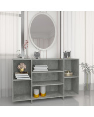 Buffet gris béton 120x30x75 cm bois d'ingénierie | Mobilier & Déco