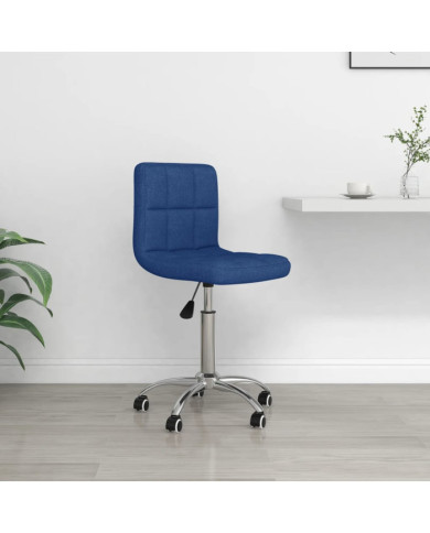 Chaise pivotante de bureau Bleu Tissu | Mobilier & Déco