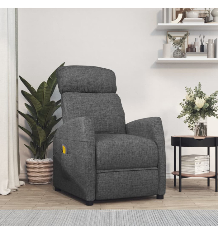 Fauteuil de massage Gris foncé Tissu | Mobilier & Déco