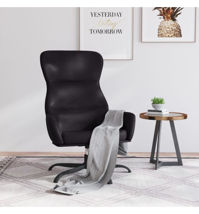 Chaise de relaxation Noir Similicuir | Mobilier & Déco