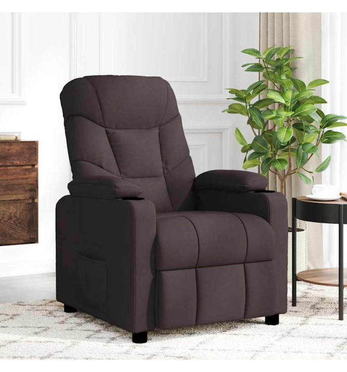 Fauteuil de massage Marron foncé Tissu | Mobilier & Déco