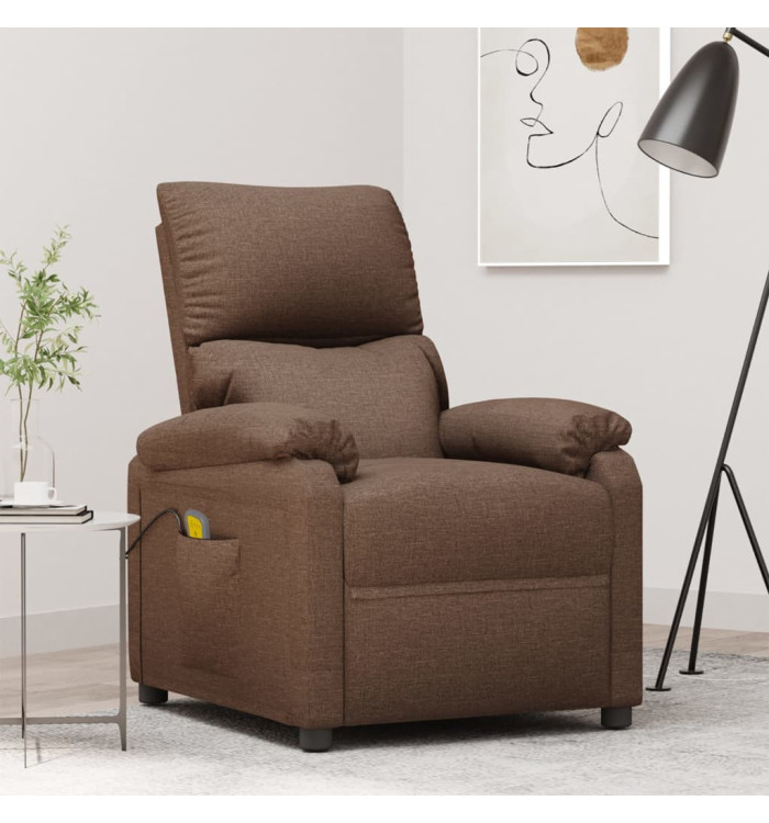 Fauteuil de massage Marron Tissu | Mobilier & Déco