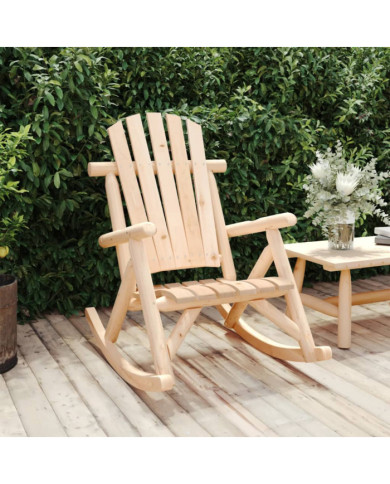 Chaise à bascule de jardin 69x96x101 cm bois massif d'épicéa | Mobilier & Déco