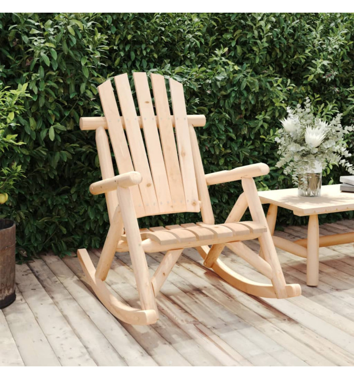 Chaise à bascule de jardin 69x96x101 cm bois massif d'épicéa | Mobilier & Déco