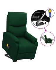 Fauteuil de massage Vert foncé Tissu | Mobilier & Déco