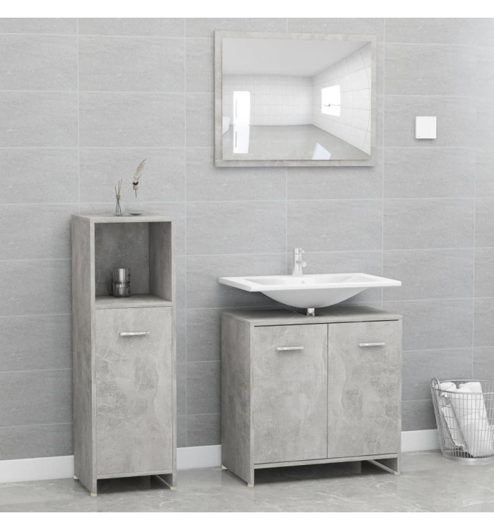 Ensemble de meubles de salle de bain 3 pcs chêne sonoma | Mobilier & Déco