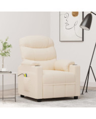 Fauteuil de massage Crème Tissu | Mobilier & Déco