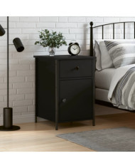 Table de chevet noir 40x42x60 cm bois d’ingénierie | Mobilier & Déco