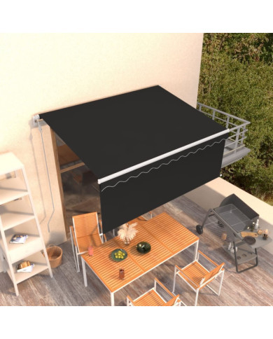 Auvent rétractable automatique avec store 3,5x2,5 m Anthracite | Mobilier & Déco