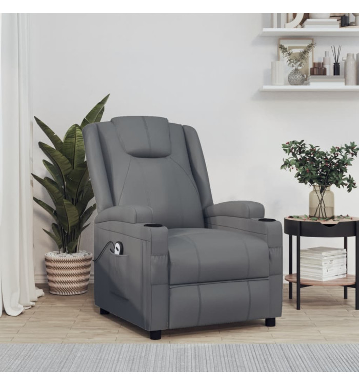 Fauteuil Anthracite Similicuir | Mobilier & Déco