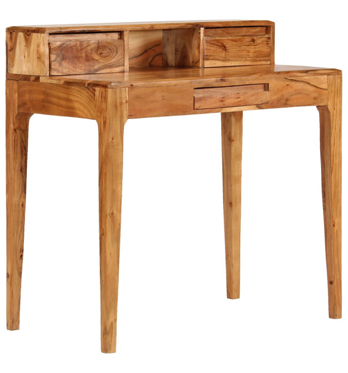 Bureau avec tiroirs Bois massif 88 x 50 x 90 cm | Mobilier & Déco