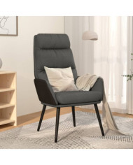 Chaise de relaxation Gris foncé Tissu | Mobilier & Déco