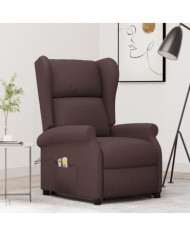 Fauteuil de massage Marron foncé Tissu | Mobilier & Déco