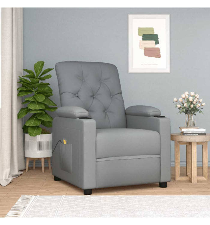 Fauteuil de massage Gris clair Tissu | Mobilier & Déco