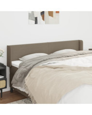 Tête de lit avec oreilles Taupe 183x16x78/88 cm Tissu | Mobilier & Déco