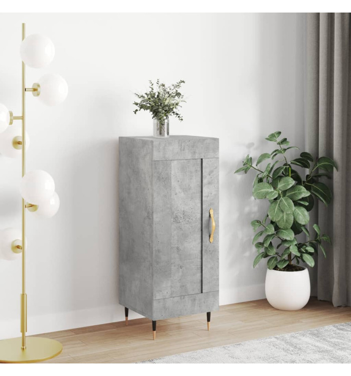 Buffet Gris béton 34,5x34x90 cm Bois d'ingénierie | Mobilier & Déco