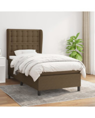 Sommier à lattes de lit avec matelas Marron foncé 80x200 cm | Mobilier & Déco