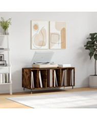 Armoire à disques chêne fumé 100x38x48 cm bois d'ingénierie | Mobilier & Déco