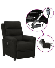 Fauteuil inclinable électrique Noir Tissu | Mobilier & Déco